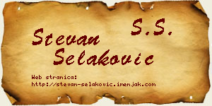Stevan Selaković vizit kartica